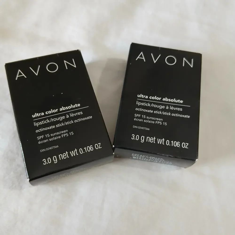 Set of (2) Avon Ultra Color Absolute lipstick Creamy Melon NIB .106 oz SPF 15